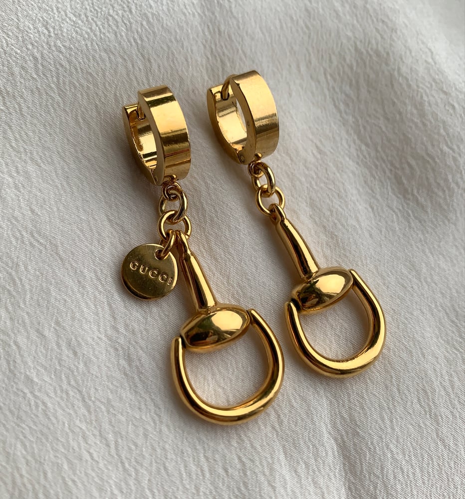 Image of Vintage Gucci up-cycled horse bits earrings