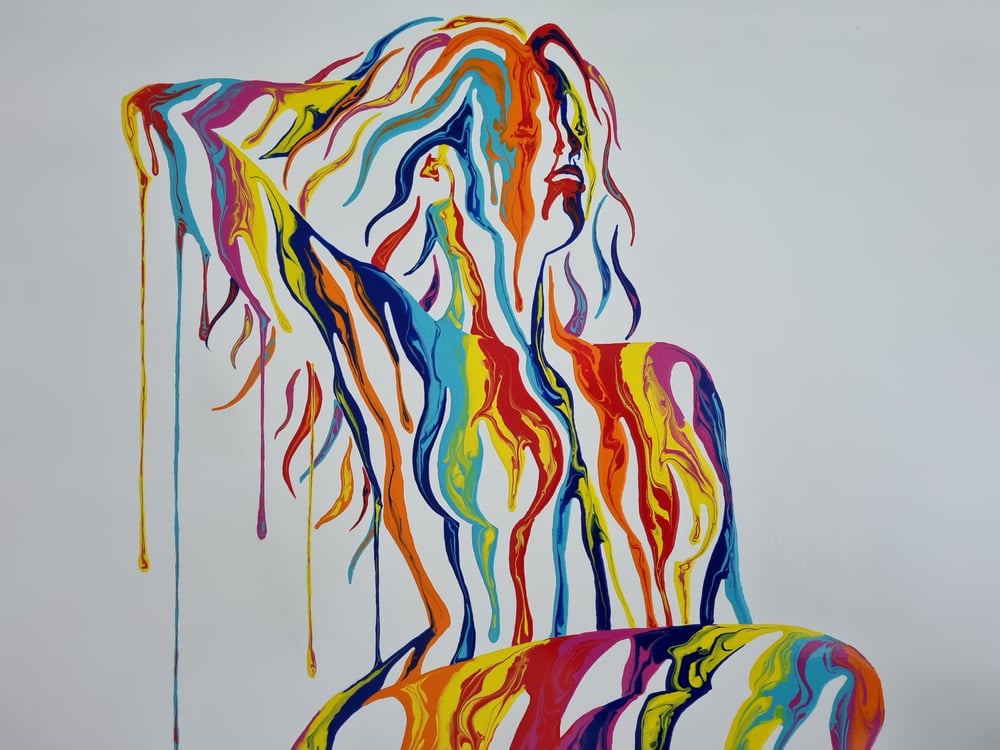 SHANE TURNER "PSYCHAMELEON XIX" - ORIGINAL CANVAS 105CM X 76CM