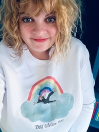 Image 1 of SWEAT blanc GOOD DAY ! - THE SIMONES X MATHOU