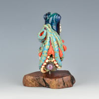 Image 1 of XXXXL. Tangled Coral-Orange Reticulated Octopus Tower - Flamework Glass Sculpture 