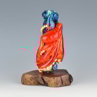 Image 4 of XXXXL. Tangled Orange Red Spot Octopus Tower Bead - Flameworked Glass Sculpture