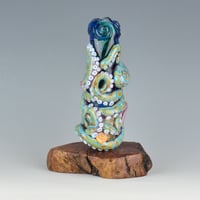 Image 3 of XXXXL. Tangled Violet Reticulated Octopus Tower - Flamework Glass Sculpture