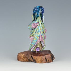 Image of XXXXL. Tangled Violet Reticulated Octopus Tower - Flamework Glass Sculpture
