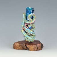 Image 3 of XXXXL. Twisted Violet Reticulated Octopus Tower - Flamework Glass Sculpture
