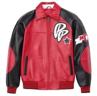 Image 2 of Pelle Pelle Soda Club Leather Jacket Black/Red/White