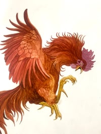 Image 2 of “Wallonia Rooster” original painting