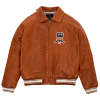 Image 2 of AVIREX U.S.A Limited Edition Icon Leather Jacket Cognac