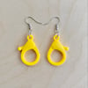 Canary Lobster Clasp Earrings