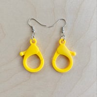 Canary Lobster Clasp Earrings