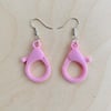 Baby Pink Lobster Clasp Earrings