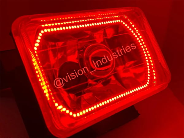 Image of NEW RELEASE 7X6 RED MICRO SMD HALO (PAIR) 
