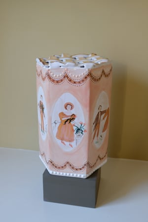 Image of Courting - large Romantic Vase with a Lattice top