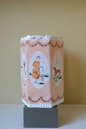 Image of Courting - large Romantic Vase with a Lattice top