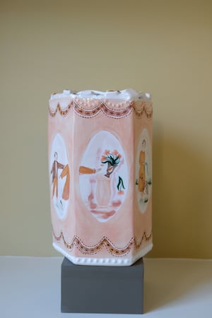Image of Courting - large Romantic Vase with a Lattice top