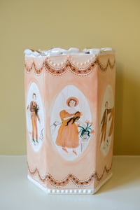 Image 1 of Courting - large Romantic Vase with a Lattice top