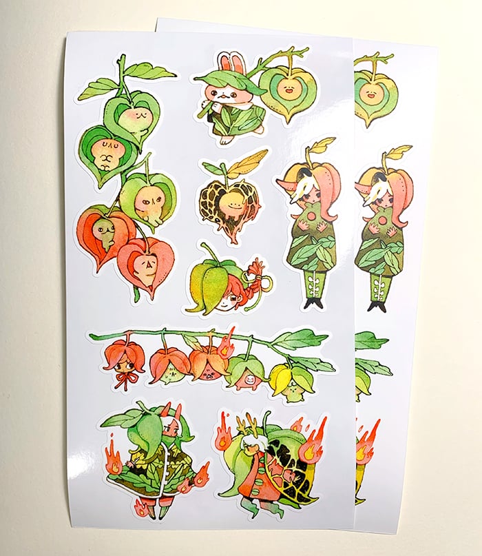 Image of Lantern Plant Sticker Sheet