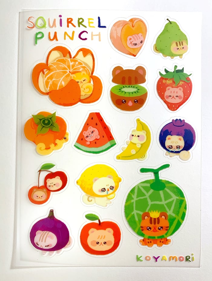 Image of Squirrel Punch Sticker Sheet