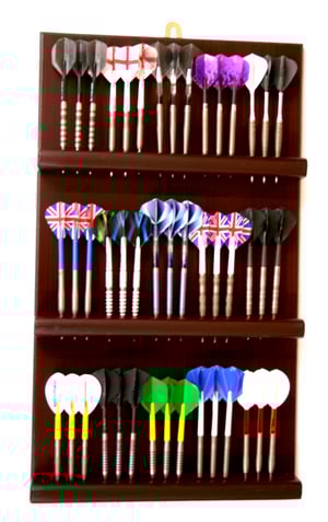 Image of MK1 Original Handcrafted Darts Holder Holds 15 Sets Wall Mounted  