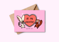 Momo and Pabu Flat Valentine Card
