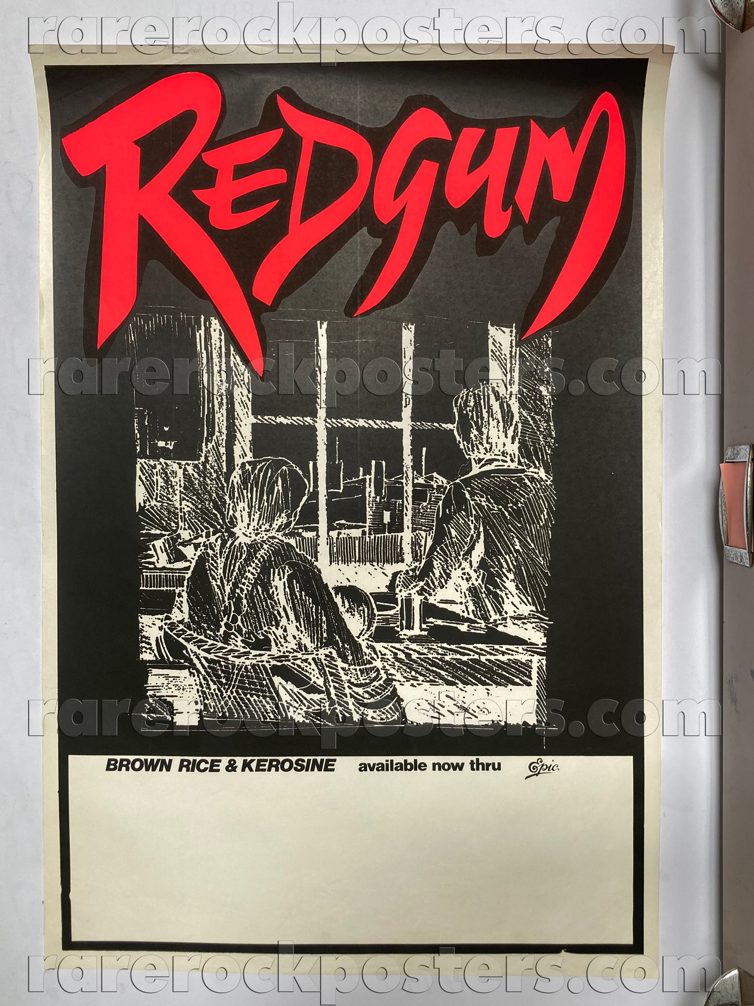 REDGUM ~ BROWN RICE & KEROSINE ~ ORIGINAL 1981 AUSTRALIAN TOUR GIG BLANK POSTER