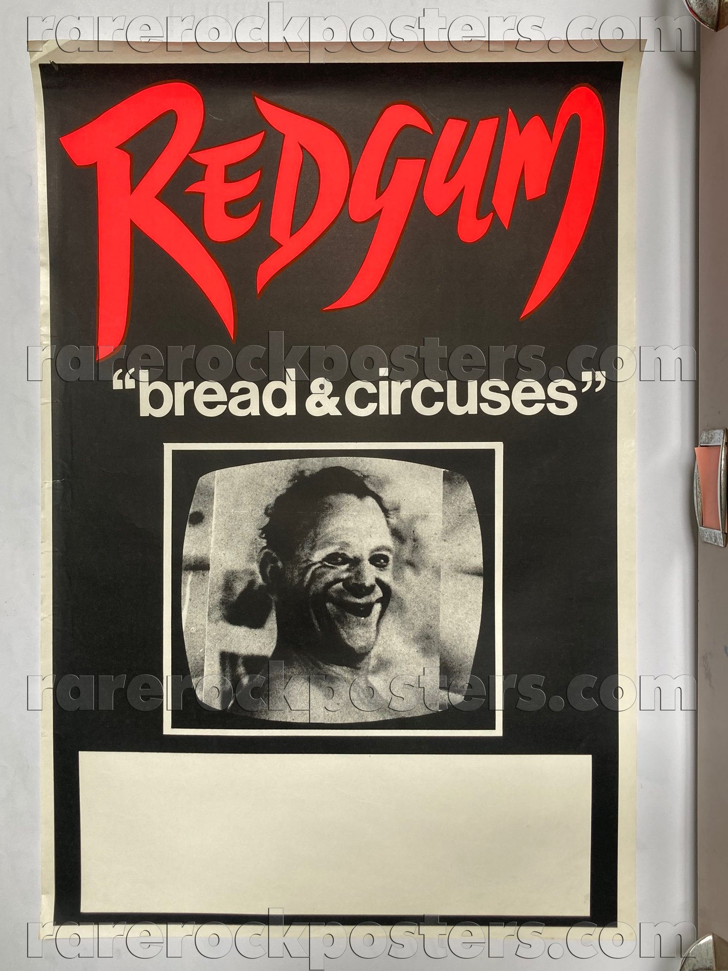 REDGUM ~ BREAD & CIRCUSES ~ ORIGINAL 1981 AUSTRALIAN TOUR GIG BLANK POSTER