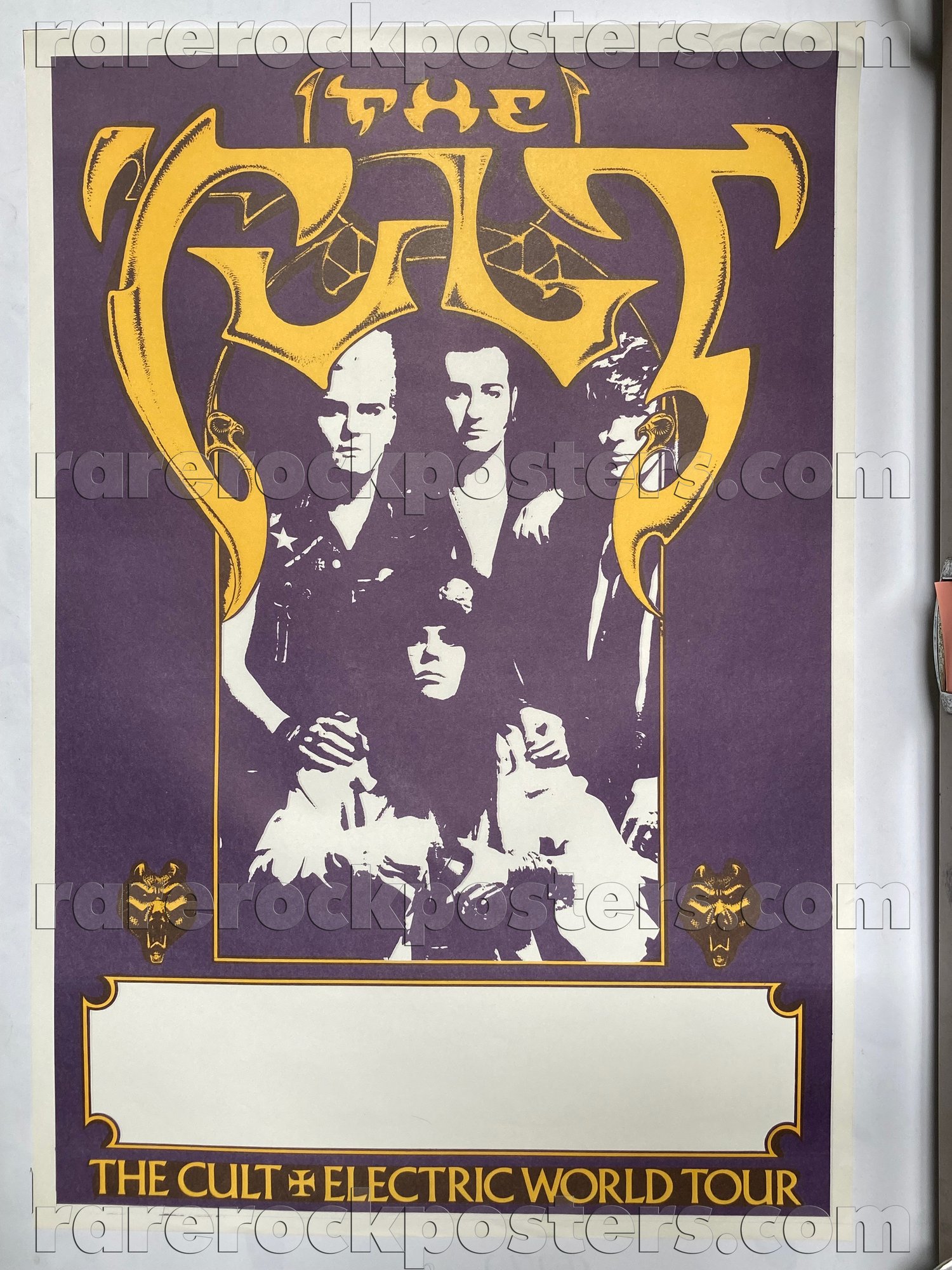 THE CULT ~ ELECTRIC ~ ORIGINAL 1987 AUSTRALIAN TOUR GIG BLANK POSTER