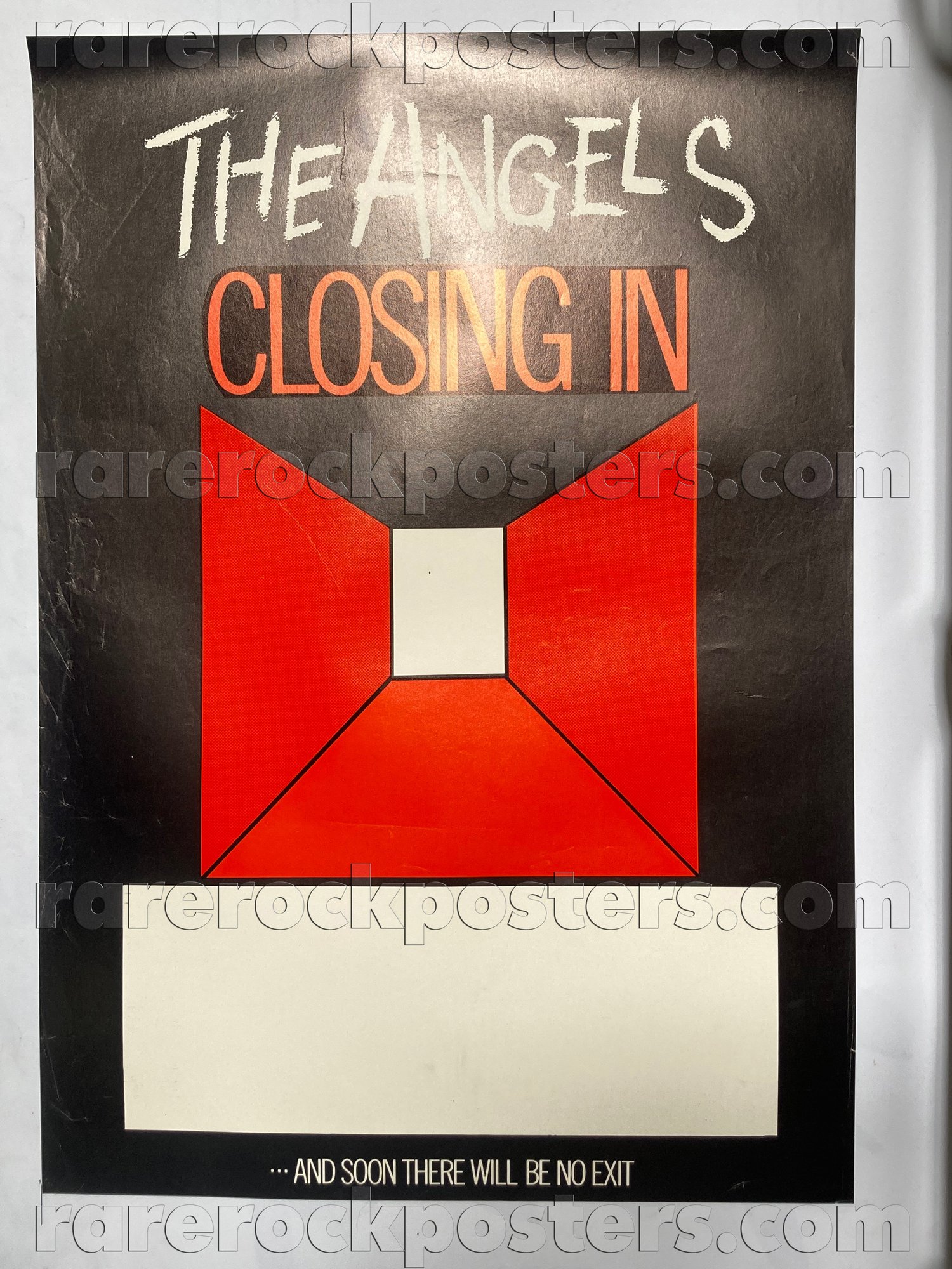 THE ANGELS ~ CLOSING IN TOUR ~ ORIGINAL 1979 AUSTRALIAN TOUR GIG BLANK POSTER