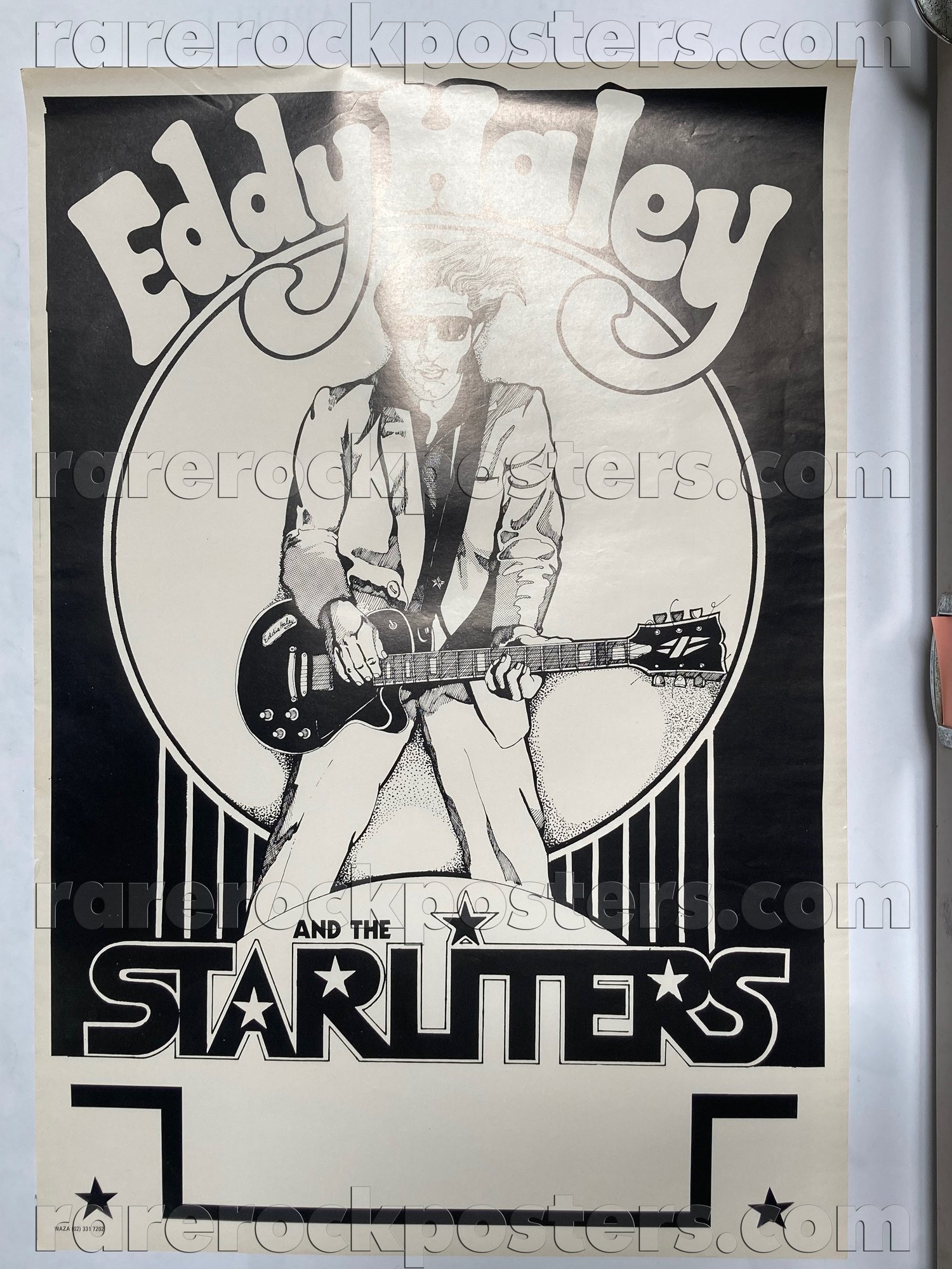 EDDY HALEY & THE STARLITERS ~ ORIGINAL LATE 1970'S AUSTRALIAN GIG BLANK POSTER