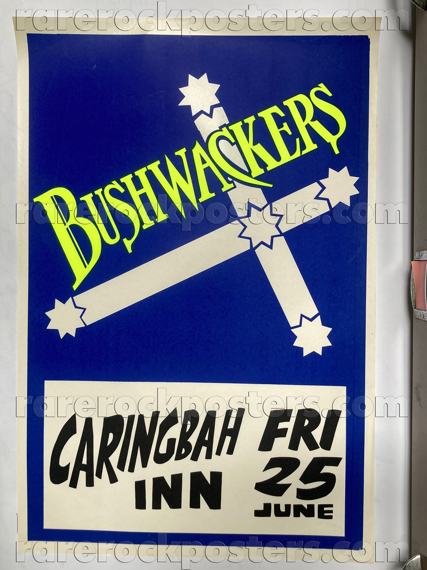 BUSHWACKERS ~ ORIGINAL 1982 AUSTRALIAN GIG POSTER ~ CARINGBAH INN