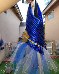 Image 2 of Royal blue & Gold glam dress 👗 