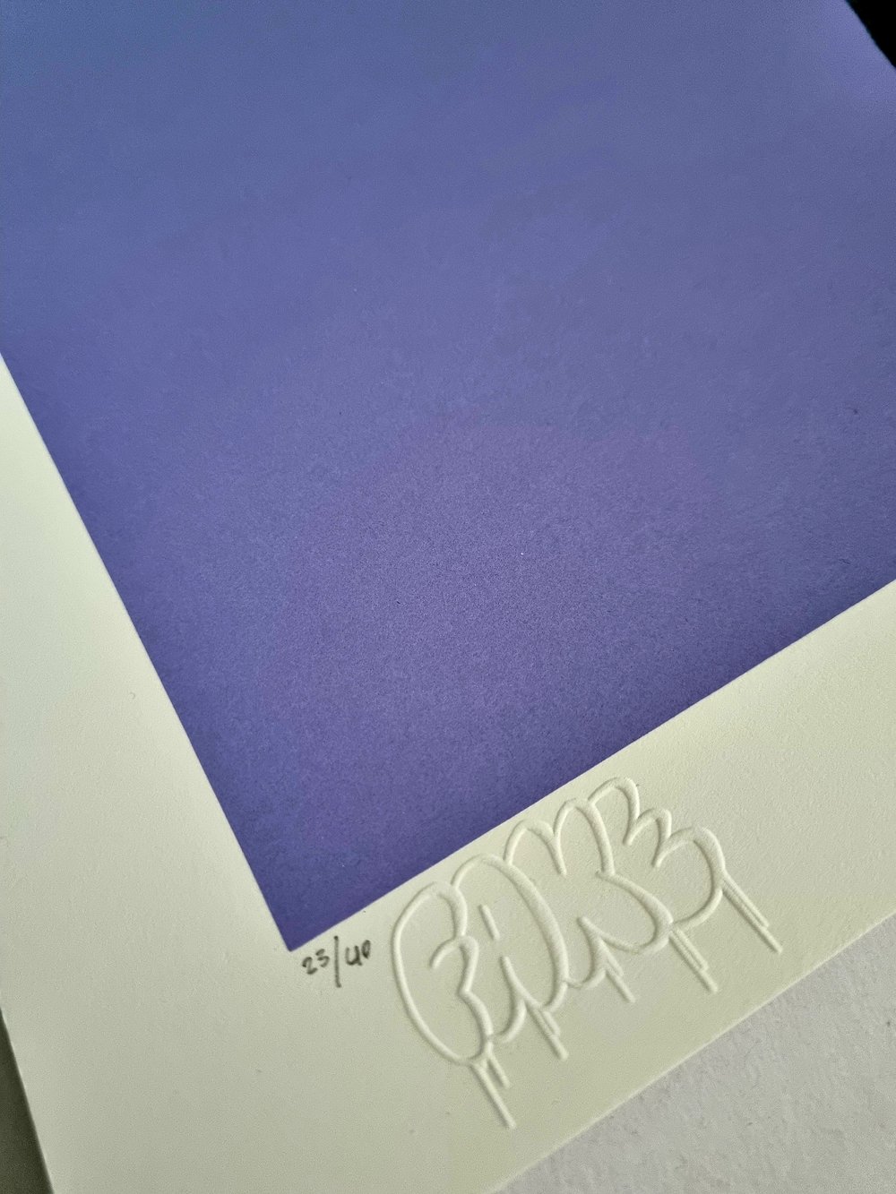 FAKE "CODE BLACK" BLUE LILA VARIANT - 7 COLOUR SCREENPRINT - LTD ED 40 - 70CM X 70CM