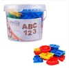 Alphabet and Number Cookie / Sandwich Cutter Set - Multicolour 36 Piece in Tub