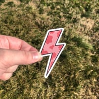 Pink Cow Lightening Sticker