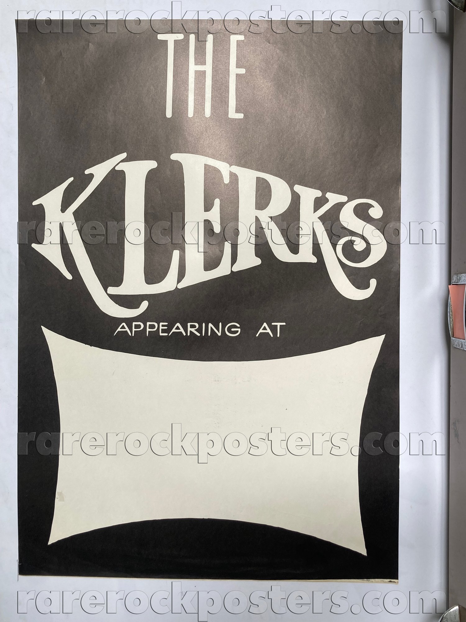 THE KLERKS ~ ORIGINAL EARLY 1980'S AUSTRALIAN GIG BLANK POSTER