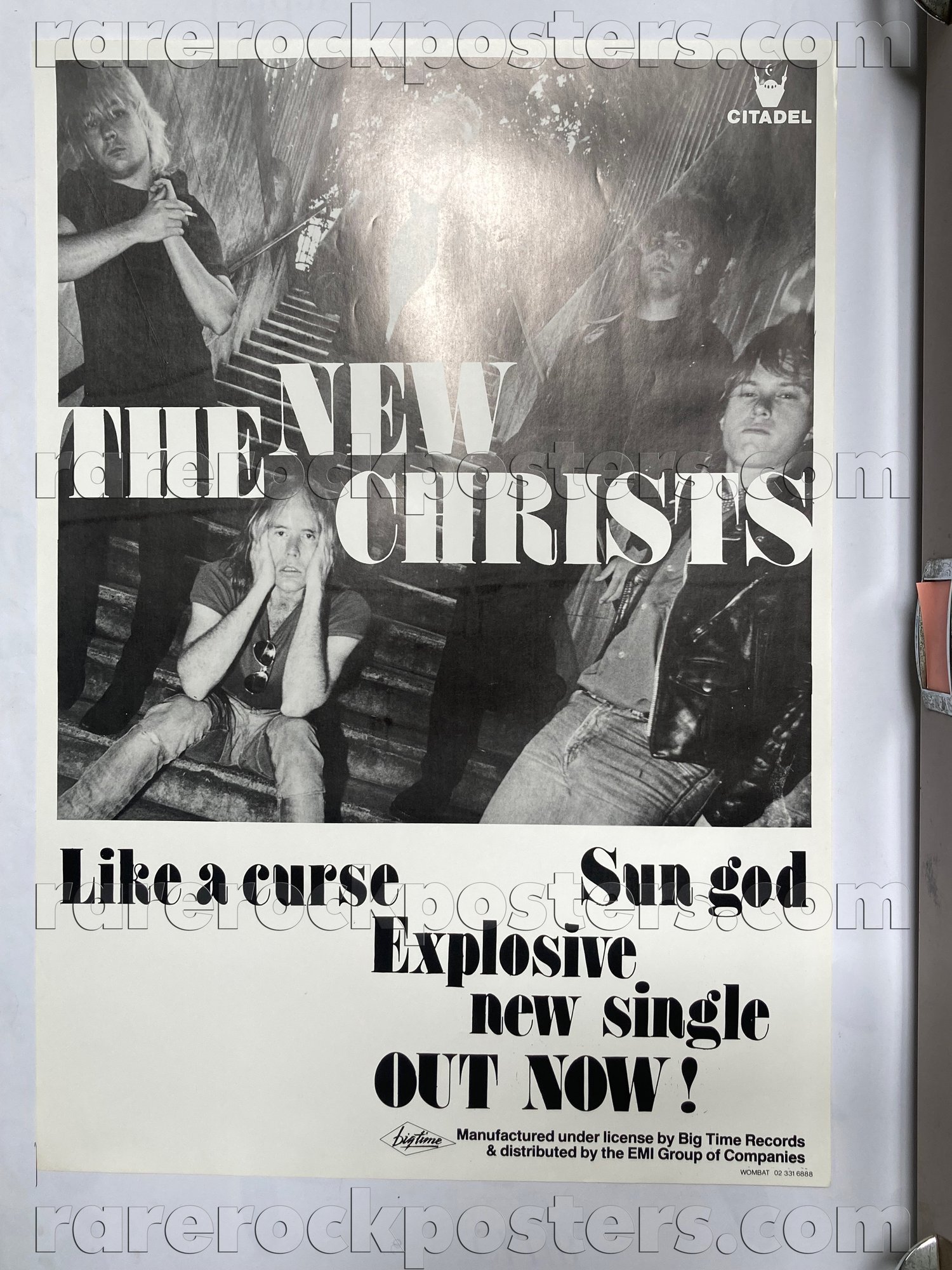 NEW CHRISTS ~ LIKE A CURSE ~ ORIGINAL 1984 AUSTRALIAN RECORD PROMO POSTER