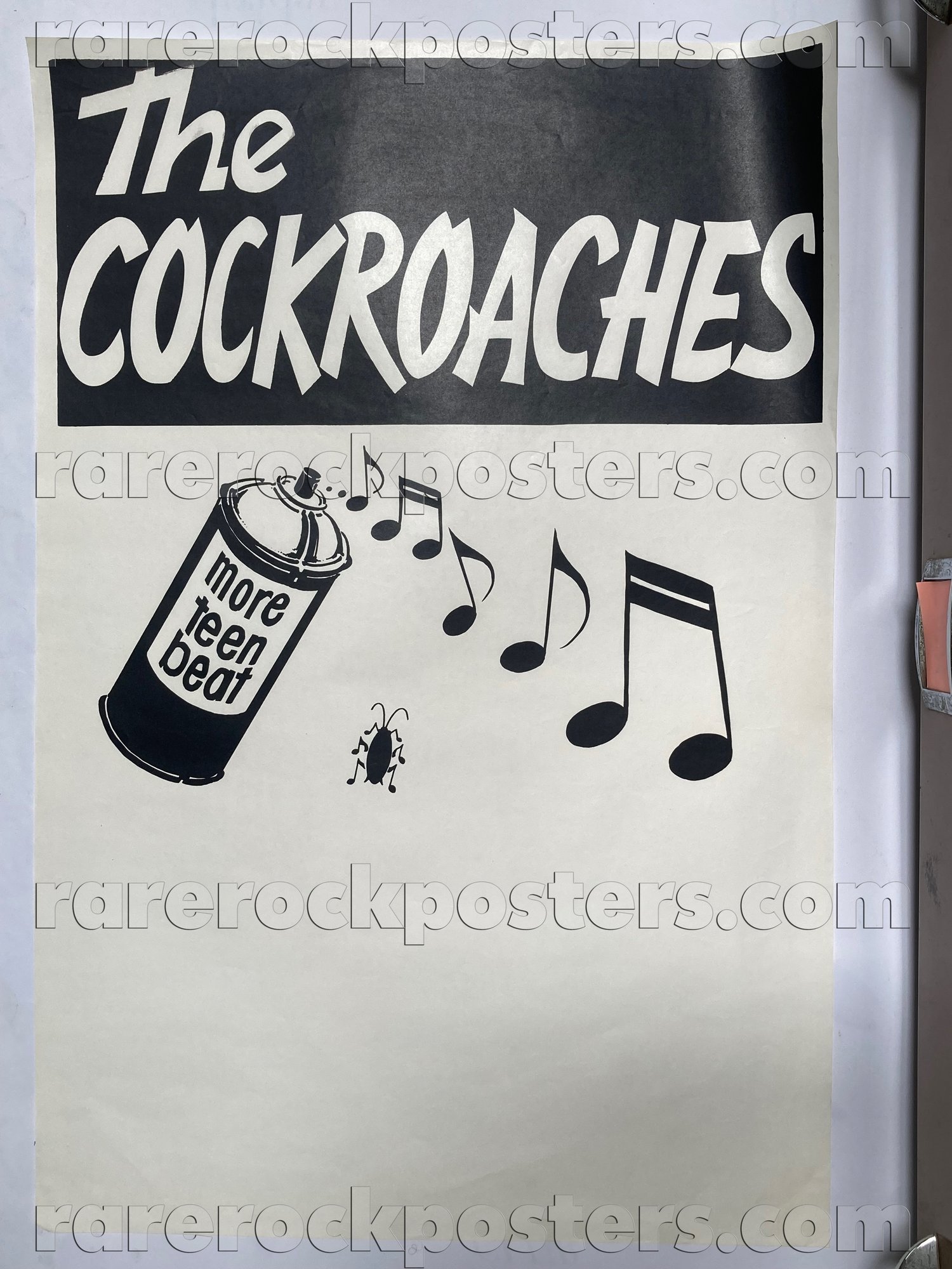 COCKROACHES ~ MORE TEEN BEAT ~ ORIGINAL EARLY 1980'S AUSTRALIAN GIG BLANK POSTER