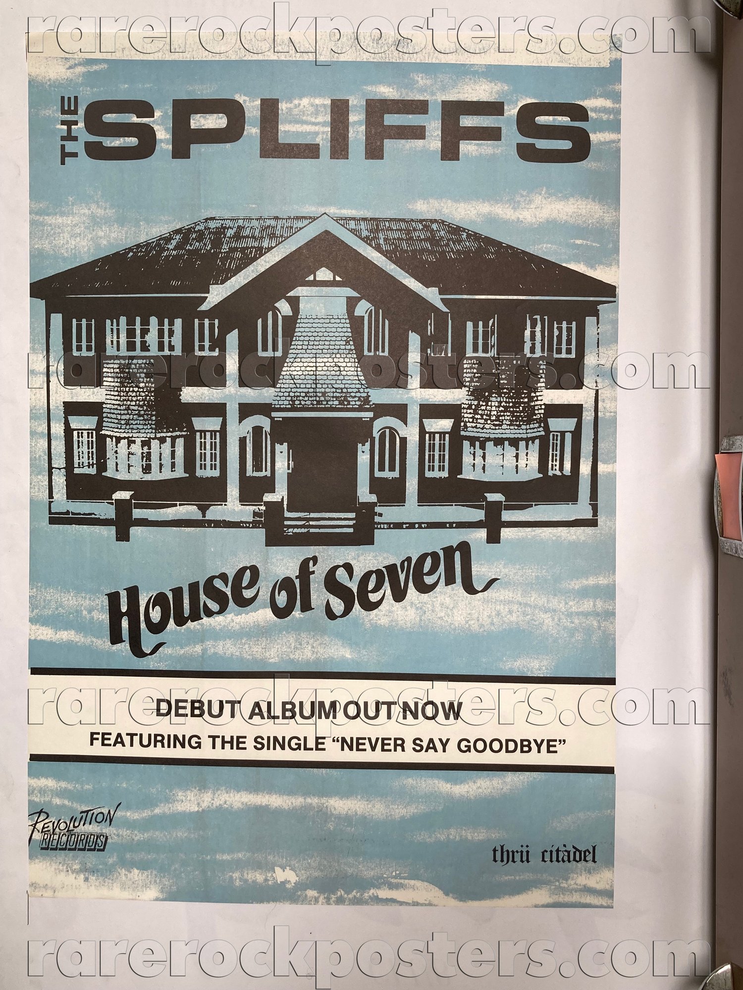 SPLIFFS ~ HOUSE OF SEVEN ~ ORIGINAL 1988 AUSTRALIAN GIG BLANK / RECORD PROMO POSTER