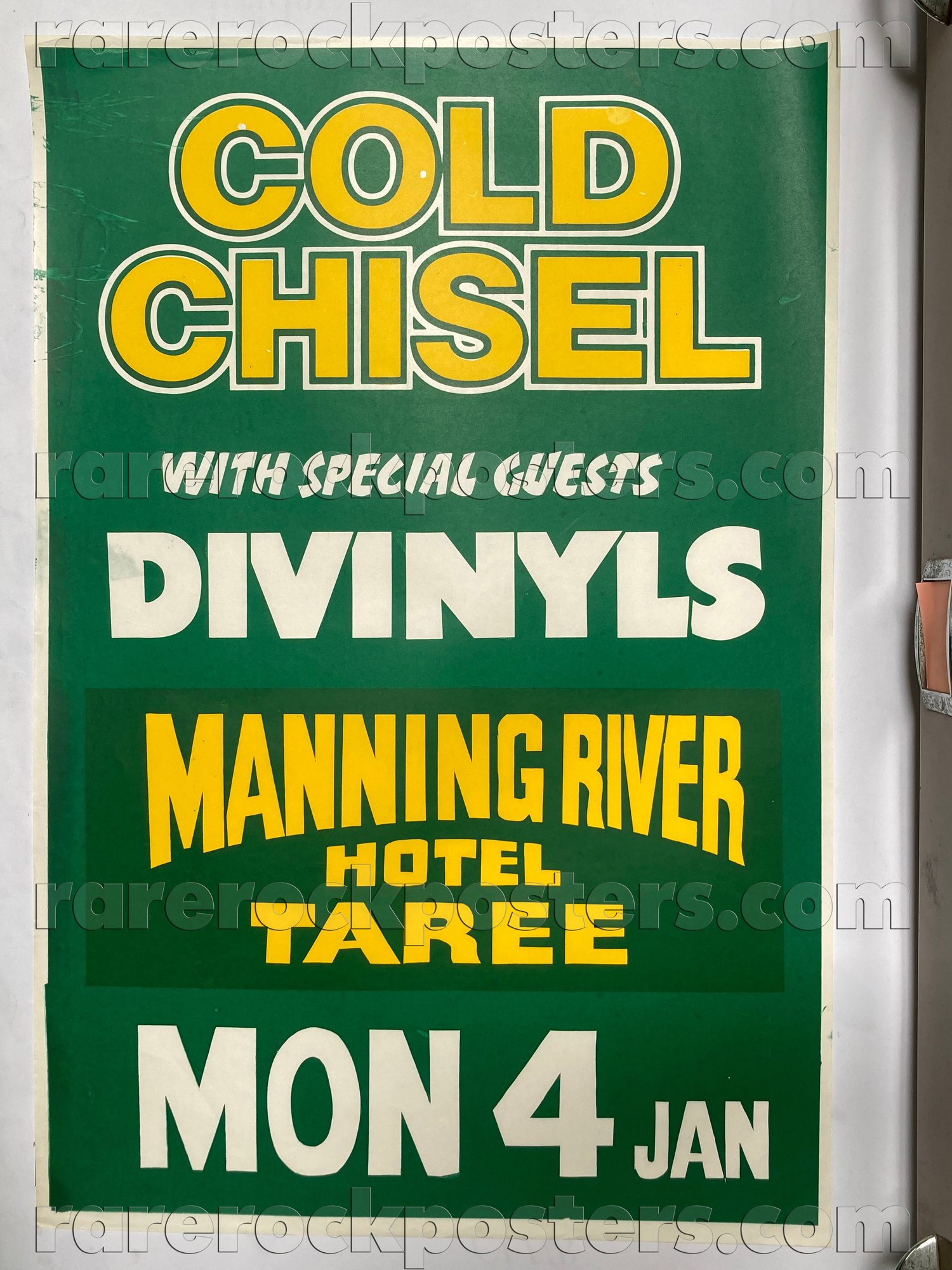 COLD CHISEL / DIVINYLS ~ ORIGINAL 1982 AUSTRALIAN GIG POSTER ~ MANNING RIVER~ TAREE