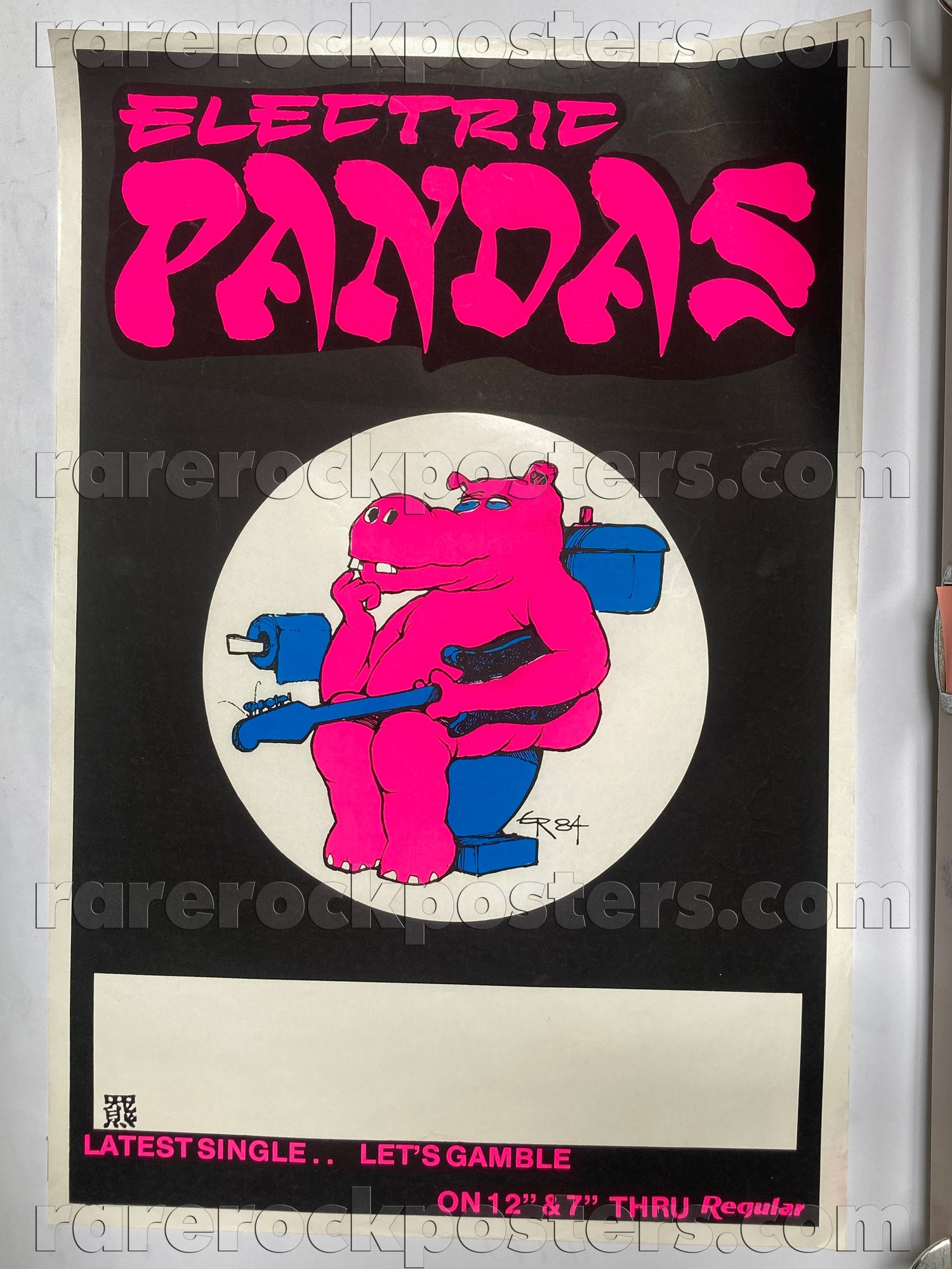 ELECTRIC PANDAS ~ LET'S GAMBLE ~ ORIG 1985 AUST GIG BLANK / RECORD PROMO POSTER