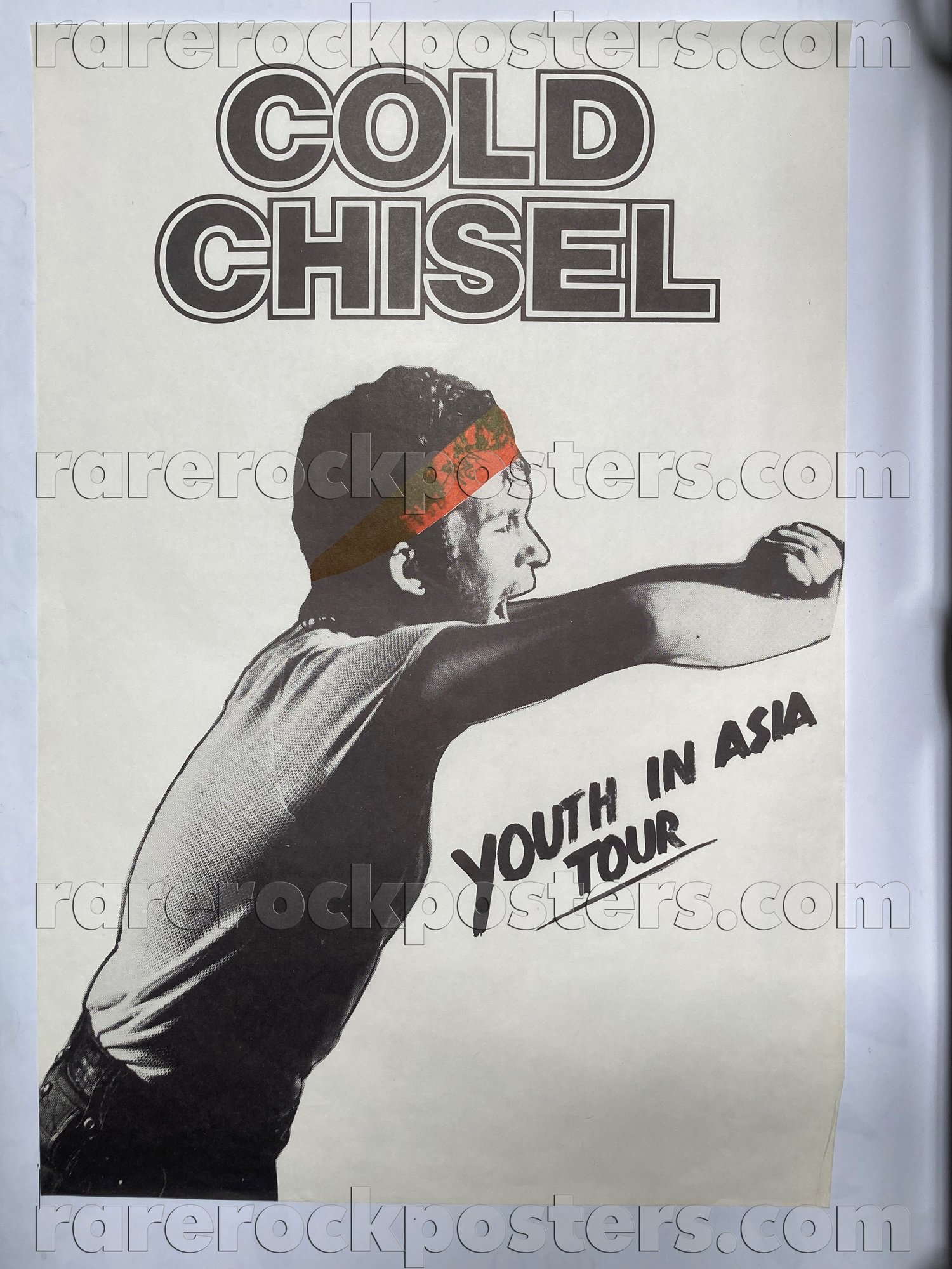 COLD CHISEL  ~ YOUTH IN ASIA ~ ORIGINAL 1980 AUSTRALIAN TOUR GIG BLANK POSTER