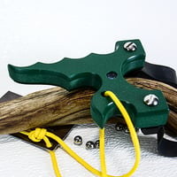Image 4 of Green Textured HDPE Slingshot, The Twister, Hunters Gift, Right Handed Sling Shot, Survivalist Gift