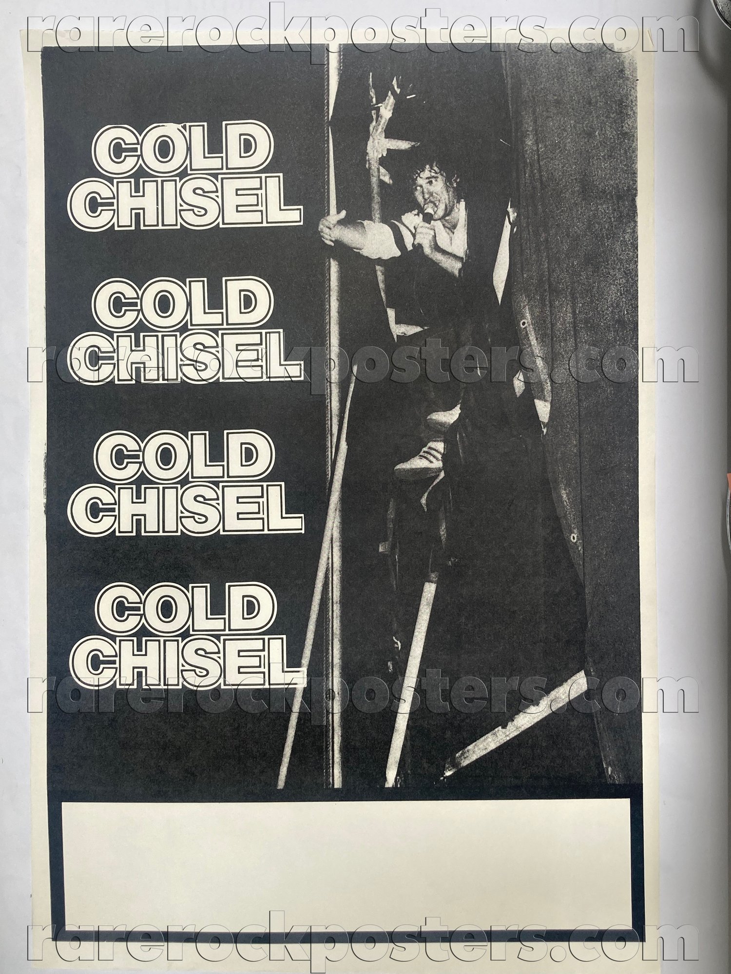 COLD CHISEL ~ ORIGINAL EARLY 1980's AUSTRALIAN TOUR GIG BLANK POSTER