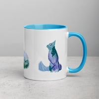 Image 2 of Watercolour Cats Mug - Blue Color Inside