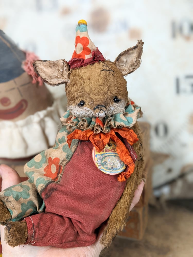 Image of NEW DESIGN - 8.5" Vintage Style Old Schoenhut Toy Circus FOX by Whendi's Bears..,