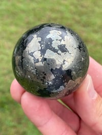 Image 2 of Pyrite In Magnetite Sphere #1607