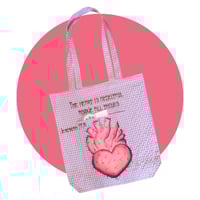 "The Heart is Deceitful" tote bag