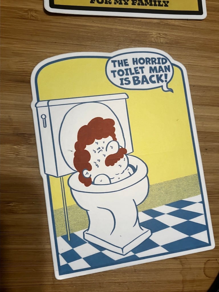 Image of Toilet man sticker