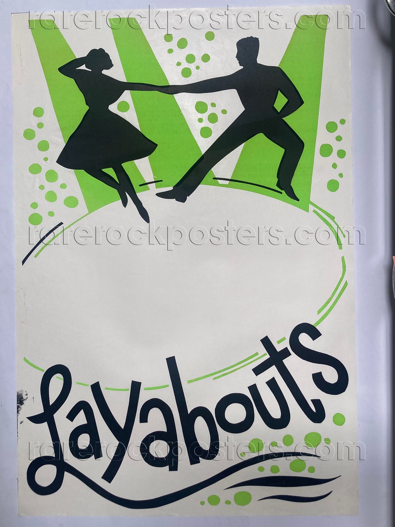 LAYABOUTS ~ ORIGINAL EARLY 1980'S AUSTRALIAN GIG BLANK POSTER