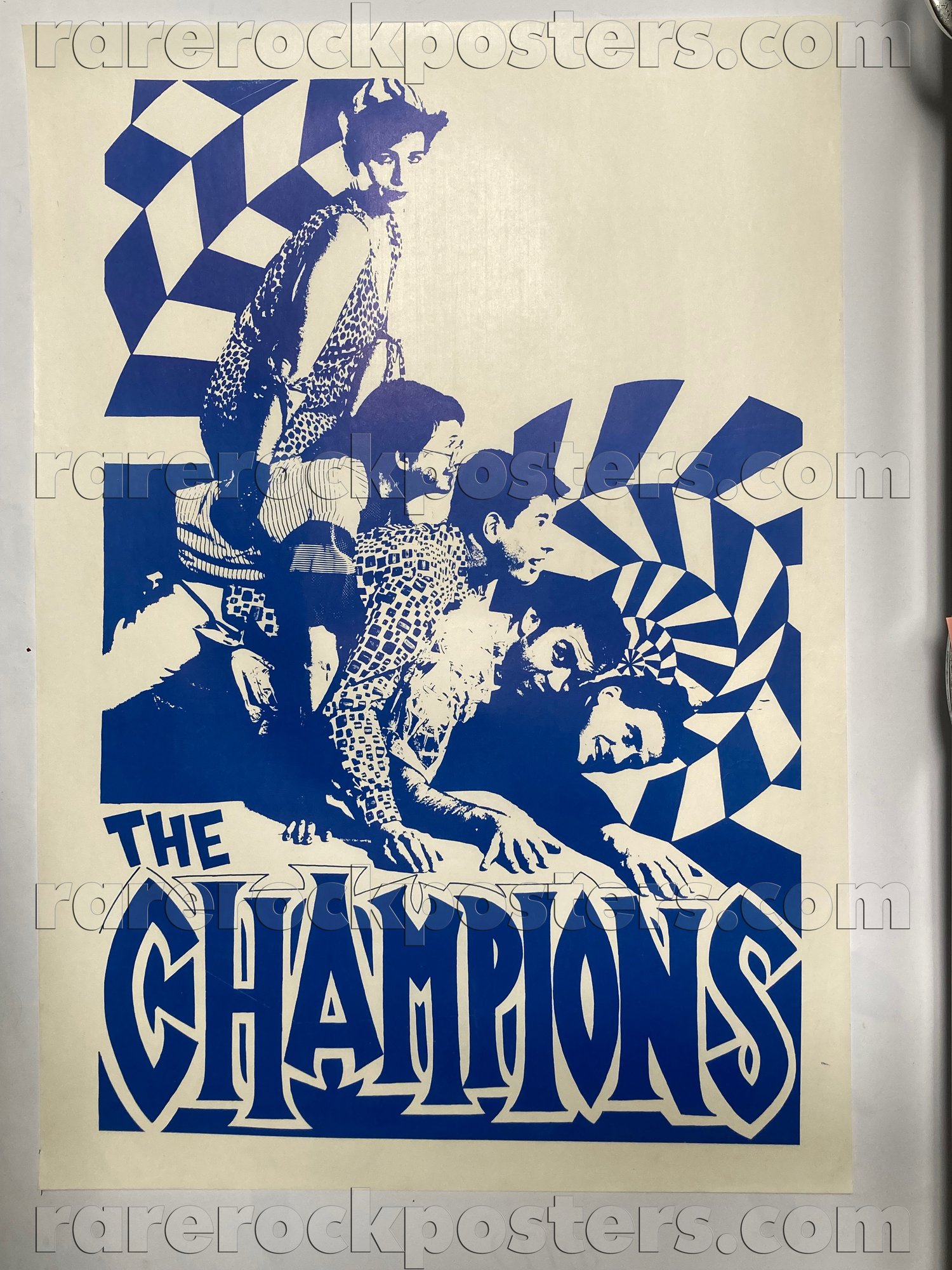 THE CHAMPIONS ~ ORIGINAL EARLY 1980'S AUSTRALIAN GIG BLANK POSTER