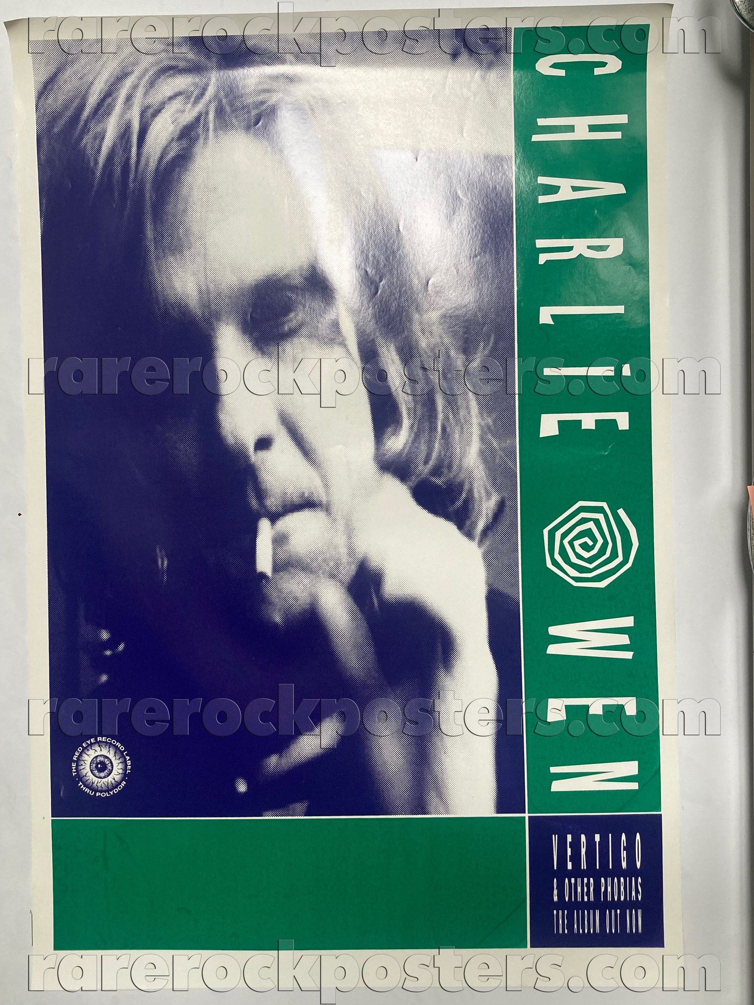 CHARLIE OWEN ~ VERTIGO & OTHER PHOBIAS ~ ORIG 1997 AUSTRALIAN GIG BLANK / RECORD PROMO POSTER